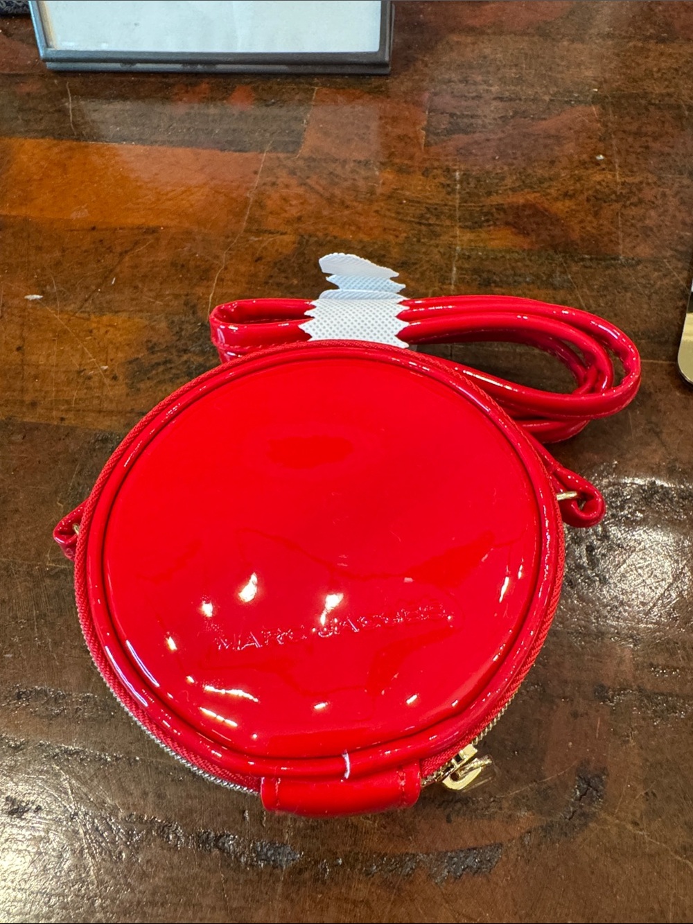 Marc Jacobs Red Patent Round Crossbody Bag